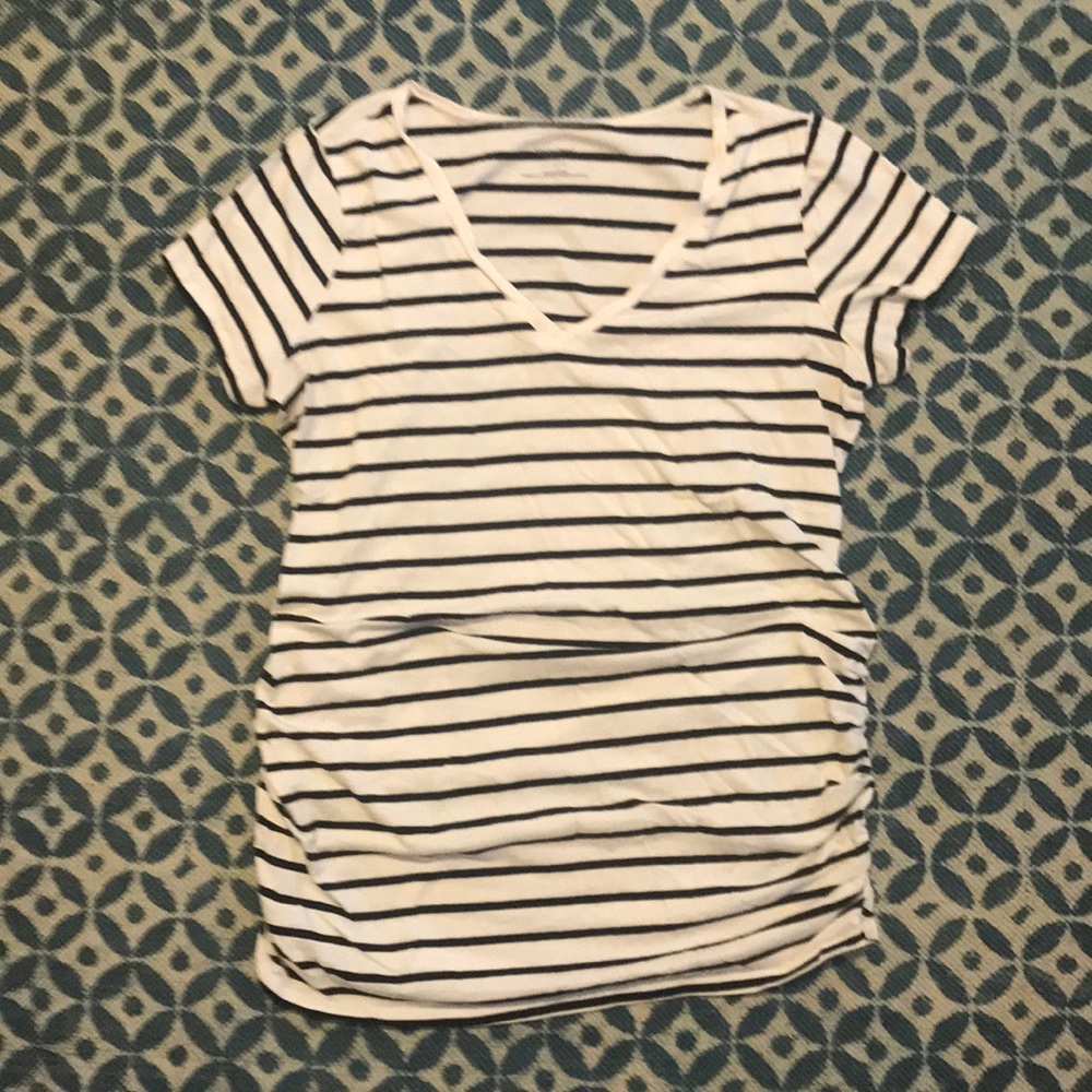 Motherhood Maternity side-ruched jersey knit tee